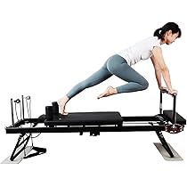 Reformer Pilates Pieghevole LI Fitness - Con Molle, Jumpboard, Tappetino, Per Casa E Palestra - Foto 3