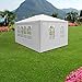 Produktbild LANGRIA Eventzelt 4 x 3 m, 10kg, Hochwertiges Partyzelt mit 4 abnehmbare Seitenwände und 4 Fenster weiß