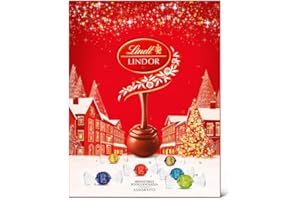 Lindt Calendario Dell'Avvento Lindor 24 Praline Lindor, Confezione da 299g