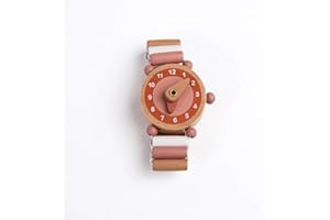 EGMONT TOYS Holzuhr Emma Kinderuhr für Mädchen - Stylische Lernuhr - Perfekter Lernuhr im Armbanduhr Design