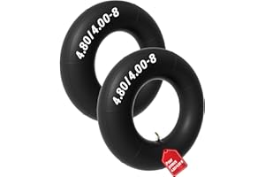 LUNEKUCK 2PCS Chambre à air 4.80 4.00-8 Pneu 4.80/4.00-8 pour Roue Brouette Chariot Diable Scooter Chariot à Main Chariot de Jardin