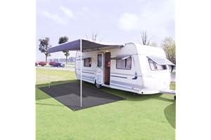 Kstyhome Alfombra de Tienda de campaña, Toldo Camper, Suelos De Camping, Suelo Avance Caravana, Suelo Tienda Campaña, 300x600 cm Gris Antracita