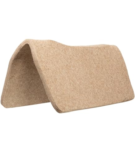 Weaver Leather Tapis de selle profilé en feutre avec insert en gel Marron clair 31 x 32 : Weaver Leather
