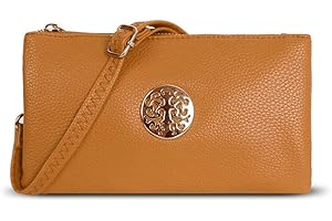 HIPSTER FASHION DESTINATION Women's Small Clutch, Cross Body, Shoulder Bag with Wristlet and Long Adjustable Shoulder Strap