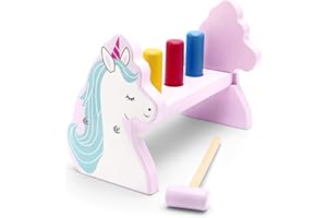 MOUSEHOUSE GIFTS Mousehouse - giocattolo con martello in legno - unicorno