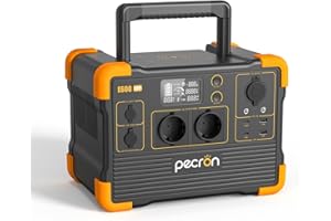 PECRON Centrale Elettrica Portatile E600LFP,614Wh LiFePO4 Batteria,1200W(2400w Picco) AC Uscita generatore solare per esterni, camper, campeggio