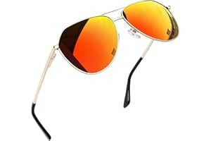 Joopin Gafas de Sol Hombre y Mujer Polarizadas de Metal Grandes Tipo Militar Clásico para Conducir Viajar Montaña Ciclismo Deporte Protección UV400