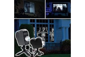 OADAA Projecteur holographique d'Halloween, lumières de projecteur LED de fenêtre de Noël, lampe de projection de festival de film 12 pour la décoration de fête de vacances