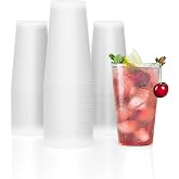 Metionga 50 Reusable Plastic Party Cups, 480ml/16oz Party Cups for All Kinds of Drinks