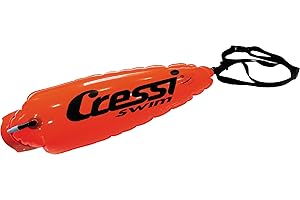 Cressi Boa Floating Buoy Small - Boa Gonfiabile di Piccole Dimensioni per Segnalazione Nuotatore/Snorkeler/Sub, Arancio, Taglia S, Unisex