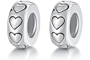 GLOBALWIN JEWELRY Jewelry Charm en Argent Sterling Perle de Charme Bouchon- Entretoise Charms pour Bracelet Style Pandora Globalwin