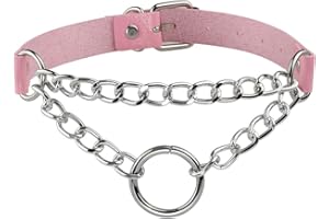 EIGSO Pop Punk Collar Choker Vintage Retro Steampunk Dark Goth Style Heart Chains Necklace for Women