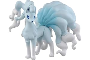 TAKARA TOMY Pokemon ESP-06 figurka Alolan Ninetales, 6,5 cm, brązowa