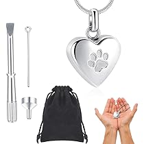 Gioielli per cremazione di animali domestici Collana con urna commemorativa per ceneri Ciondolo a forma di cuore d'amore Portacenere in acciaio inossidabile Ricordo con incisione personalizzata  36