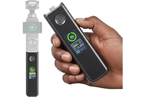 DIFESURO Osmo Pocket 3 - Mango de batería de carga rápida de 20 W, accesorios compatibles con DJI Pocket 3 con pantalla LCD a todo color, velocidad de carga y temperatura de la batería visible, 5000 mAh, negro