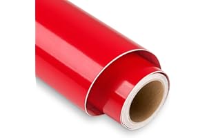 LYA VINYL Lya Vinile Adesivo Rosso Lucido, 30,5 x 152,4 cm - Adesivo per Cricut e Silhouette Cameo, Ideale per Regali Fai Da Te su Tazza, Finestra, Ceramica e Plastica