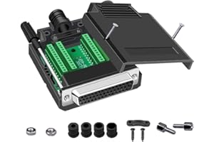 PENGLIN DB44 Lötfreier Seriell Adapter,RS232 D-SUB 44 Poliger Buchse Adapter,44 Pins Weiblich Breakout Board Connector mit Gehäuse Zubehör