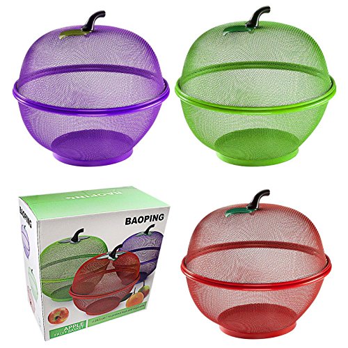 dpny 1 x Apple Shape Malla cesta de almacenamiento de frutas frescas mantener moscas & Insectos Out