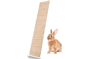 PETGARD Holz-Leiter WEGA 85 - Käfig-Erweiterung und Zubehör für Nager - Leiter für Hasen-Käfig - Stall-Zubehör 85 x 18 x 1 cm
