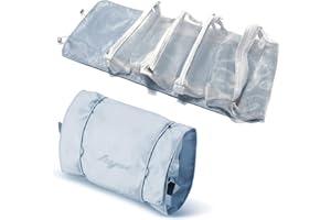 Zoomers Neceser Maquillaje, Neceser Mujer Maquillaje Plegable, Bolsa de Aseo Mujer, Multicompartimentos, Desmontables Makeup Bag Viaje, Neceser Mujer.Gris