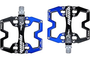 ENGWE MTB Pedali per mountain bike, pedale per bicicletta in lega di alluminio leggera, pedali antiscivolo per MTB Pedale per bicicletta da strada a piattaforma larga 9/16”