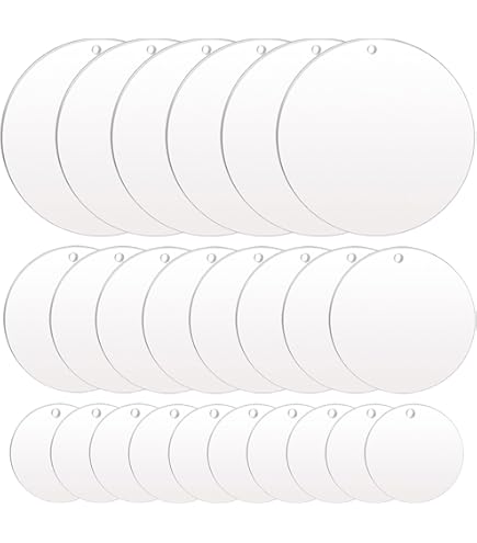 16 Dischi Acrilici Trasparenti 8.8 Cm - Per Pittura E DIY - Foto 7