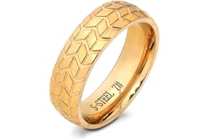 PAURO Unisexe Pneu Créatif Motard Bague Homme Femme Acier Inoxydable