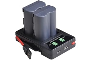 PowerTrust 2-Pack 2650mAh BP-511 BP-511A Battery and LED USB Dual Charger for Canon 50D, EOS 5D, EOS 20D 40D 300D 10D 30D 40D 50D G6 G5 G3 G2 G1