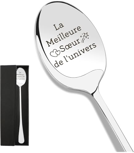Cuillère à Café Personnalisée – Cadeau Pour Sœur, Amie, Mère – Gravure Au Laser – Acier Inoxydable – Idée Anniversaire, Noël, Remerciement - 8