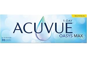 ACUVUE OASYS MAX 1-Day MULTIFOCAL Tageskontaktlinsen – 30 Gleitsichtlinsen für den Nah-, Zwischen- und Fernbereich – Tageskontaktlinsen mit -3.50 dpt und BC 8.4 – UV Schutz & angenehmes Tragegefühl