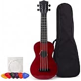 Soprano Ukulele, 4 Telli Klasik Kırmızı Ukulele M&uuml;zik Aleti, Başlangı&ccedil; Seviyesi i&ccedil;in Ideal