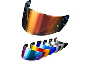 PSLER Visière de Casque pour LS2 Outer FF320 Rapid FF353 Assault FF328 Stream FF800, Visière Teintée pour Casque de Moto Accessoires de Remplacement(Rouge Transparent)