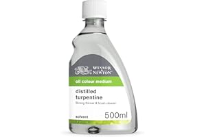 Winsor & Newton 3049744 Balsam Terpentinöl, Künstler, Lösungsmittel für Ölfarben, 500ml Flasche