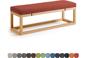 Lsjoaw Cuscino Per Panca Cuscino Panca Esterno 110X30X3CM Cuscino Sedile per Mobili da Interni/Esterni, Lungo Cuscino per Panche Da Giardino Balcone Loft Altalena Patio,Cremisi