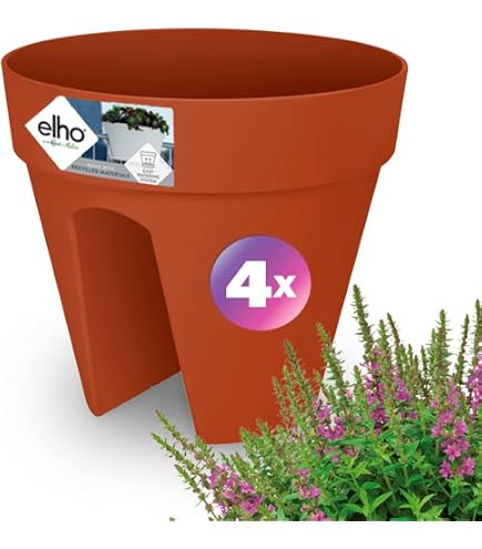 Jardinière De Balcon Altea - Pot Ovale Ou Rond, Fixation Sans Perçage Sur Balustrade, 7 Couleurs, Résistant Au Gel