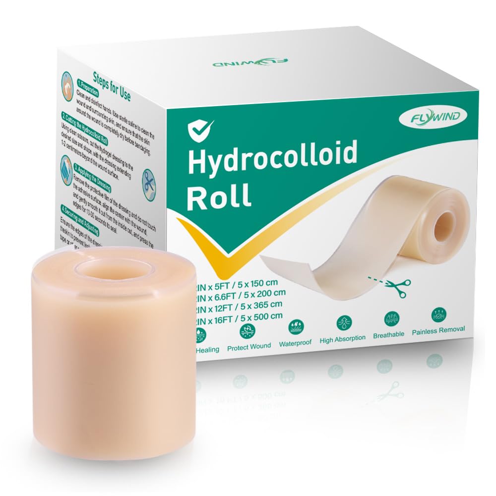 Hydrocolloid Roll 5cmx150cm Hydrocolloïde Pleisterrol | Hydrocolloid Pleister Roll Verband Zelfklevende Wondverbandkussentjes Waterdichte Hoogabsorberende