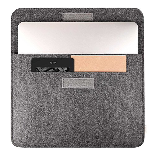 Inateck 13 3 Zoll Macbook Air Pro Retina 12 9 Zoll iPad Pro Laptop-Tasche Filz Sleeve H  lle Ultrabook Dunkelgrau