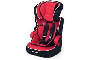 Foppapedretti, Babyroad, Silla para coche, grupo 1-2-3 (9-36 kg) para niños de 9 meses a 12 años aproximadamente, sin IsoFix, rojo