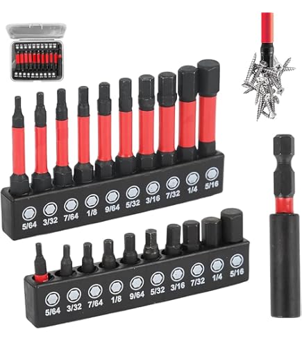 TRA-Impact Power Bit Set W/clip, Hex Ball End Bit Set H1.5-H8, 2 Inch Length Industrial Strength 1 4 Hex Shank