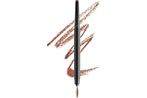 NYX Professional Makeup Lápiz de cejas Precision Brow Pencil, Dos lados: lápiz de cejas y cepillo espiral, Fórmula vegana, Tono: Auburn