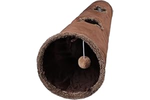 TINAYAUE Tunnel pour chat Diamètre 30,5 cm Jouet en daim pliable Grande tube avec trou