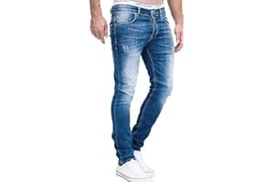 MERISH Jeans Herren Slim Fit Stretch Jeanshose Designer Hose Denim 9148-2100
