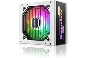 enermax, MARBLEBRON ATX ARGB Gaming PC Fuente de alimentación 850W 80Plus Bronce (Semi Moduular) Cable de Cinta, EMB850EWT-W-RGB, Blanco