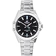 Casio Men's 46.00mm Quartz Watch with Black Analogue dial and Silver Strap EFR-S107D-1AVUEF