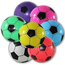 Alasum Lot De 5 Ballons De Football Gonflables 23 Cm En PVC – Avec Pompe, Couleurs Aléatoires, Pour Enfants Et Fêtes