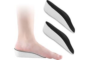WISEJOY Plantillas Altura Hombre y Mujer, Espuma de la Memoria Respirable Para Aumenta Altura Alzas Para Zapatos Comfort Increase Insoles Plantillas Memory Foam Altura Invisible (3.5cm)