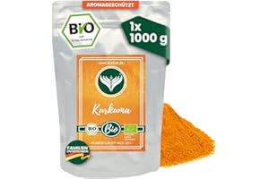 ‎AZAFRAN Azafran BIO Kurkuma Pulver, Kurkumawurzel fein gemahlen, Kurkumapulver als Gewürz oder für Curcuma Tee/Milch 1kg