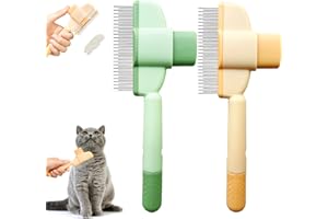 TWINSUN 2 Stück Katzenbürste, Fellblitz Bürste für Haustiere, Katzenbürste, Ideal für Langhaarkatzen und Kurzhaarkatzen, Entfernt lose Haare, Fördert gesundes Fell, Perfekt für zu Hause