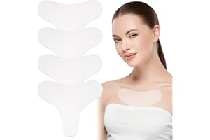 Lunaanda 4 Stück Silikonpads, Wiederverwendbare Brust- und Dekolleté-Pads, Transparentes Brustpads Silikon, Hautfreundlich & Pflegeleicht für Damen (T-Shape)