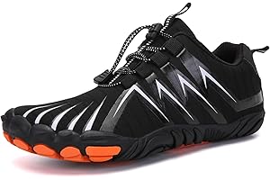 FOGOIN Barefoot Shoes Mens Womens Wide Toe Trail Running Trainers Lightweight Comfortable Workout Shoes for Hiking Fitness Walking Unisex